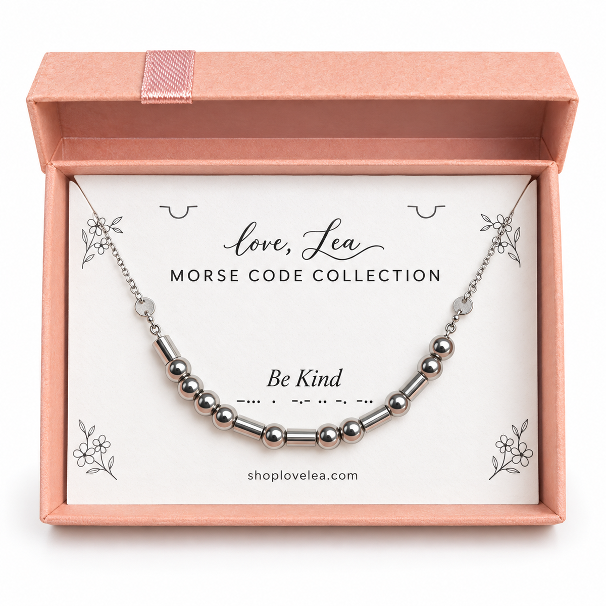 Be Kind Morse Code Necklace