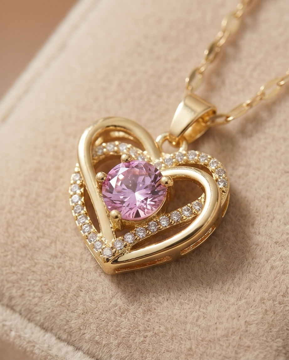 Gold Heart Necklace #55