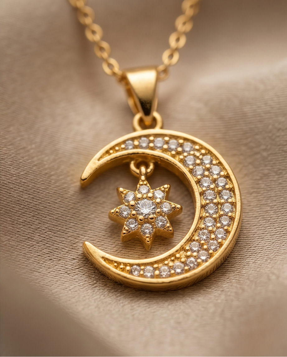 Celestial Crescent Necklace