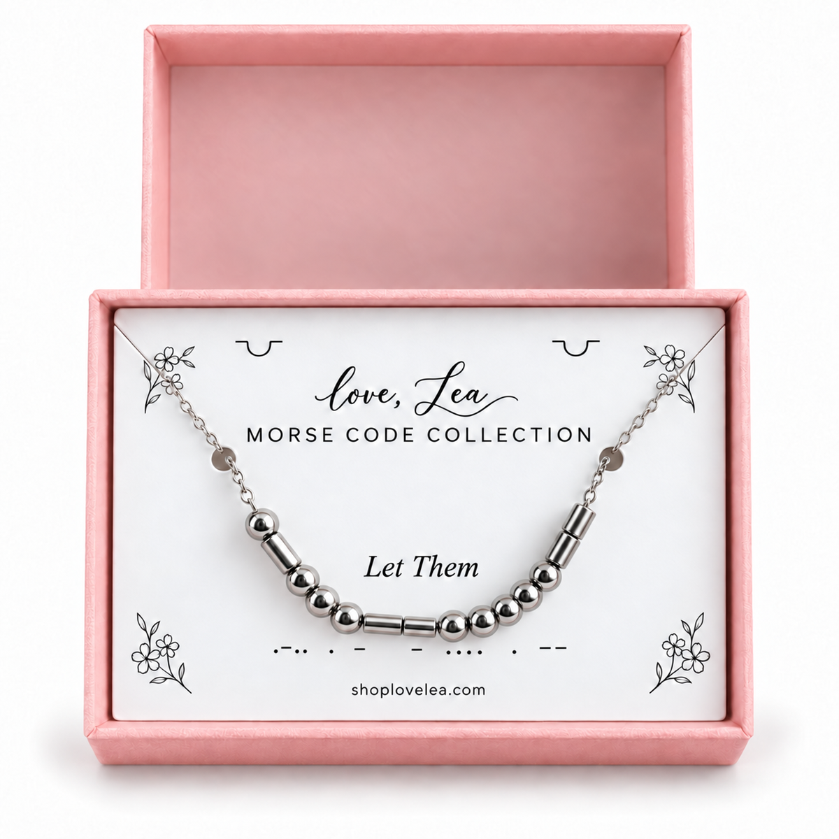 Let Them Morse Code Necklace