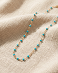Gold Turquoise Bead Necklace