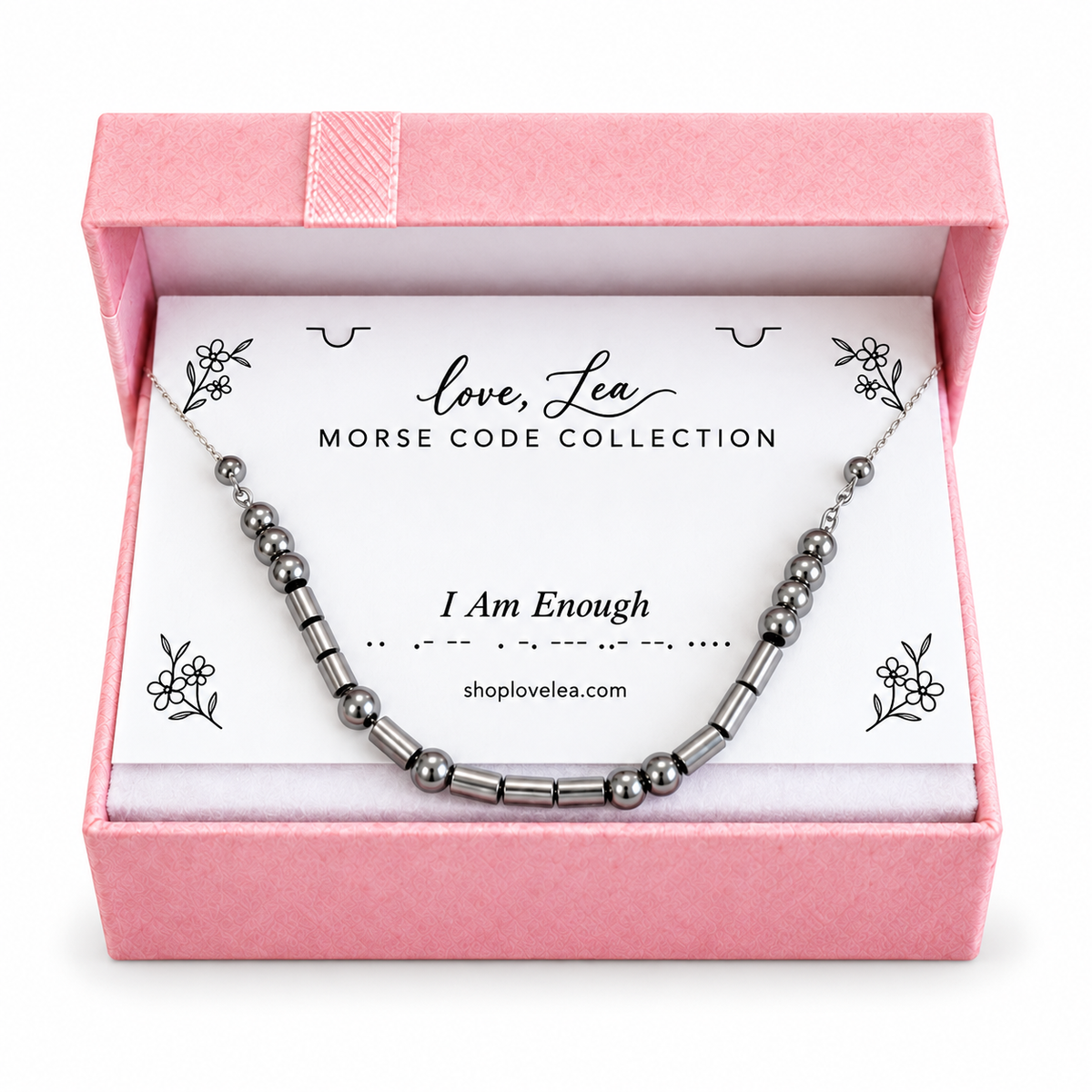 I Am Enough Morse Code Necklace